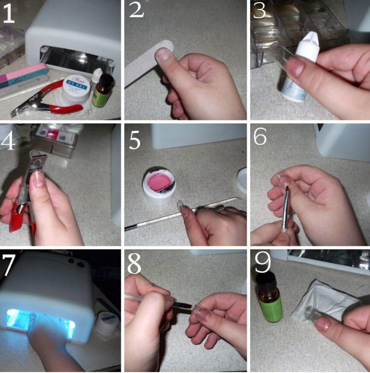 Как правильно наращивать ногти гелем в домашних условиях